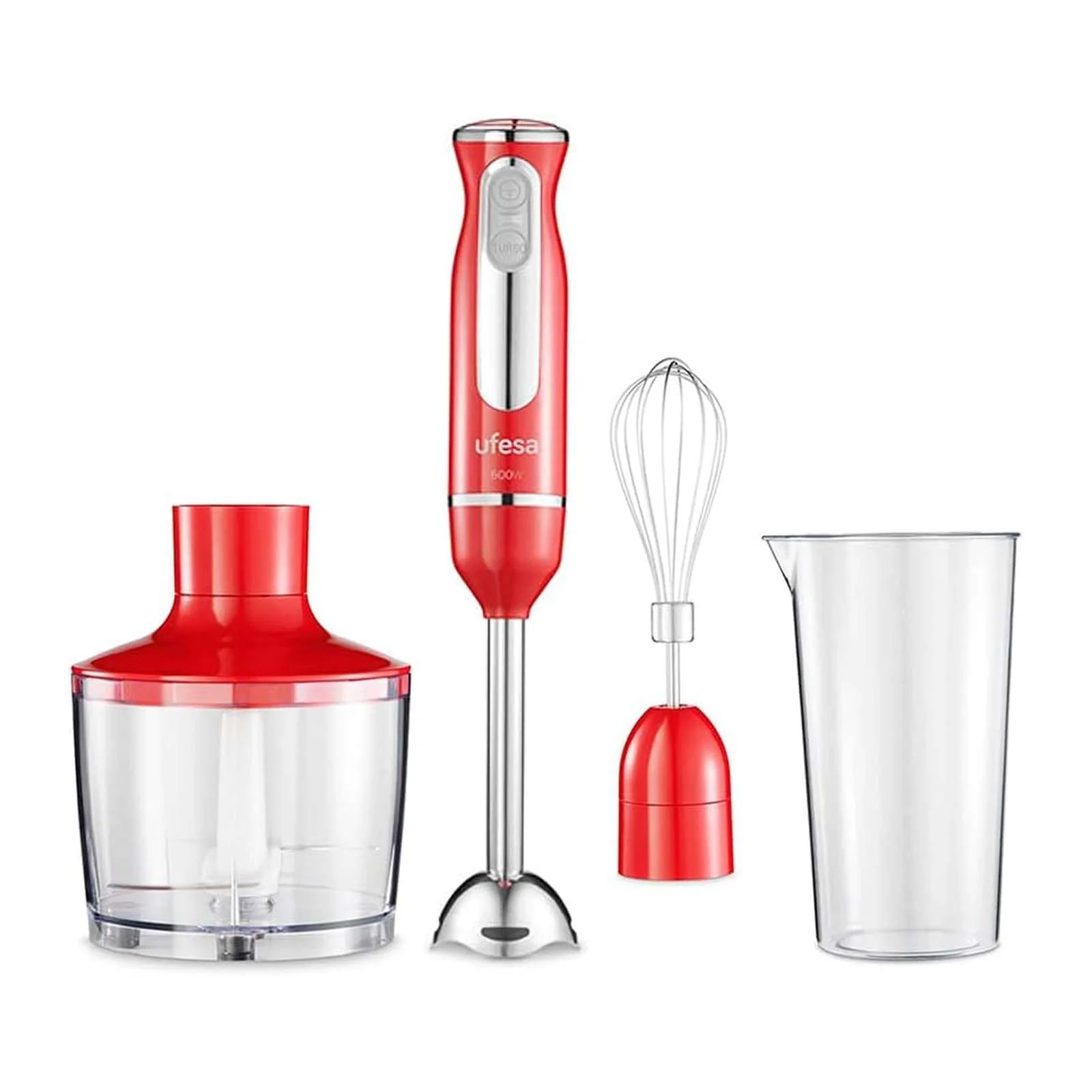 Batidora de Inmersión Ufesa con Accesorios Roja BP7010-AC5306