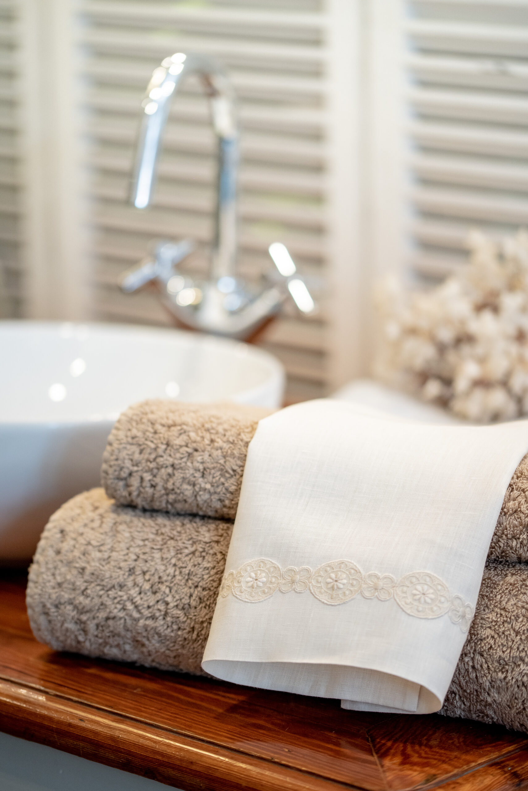 toalla invitados de lino atenas beige