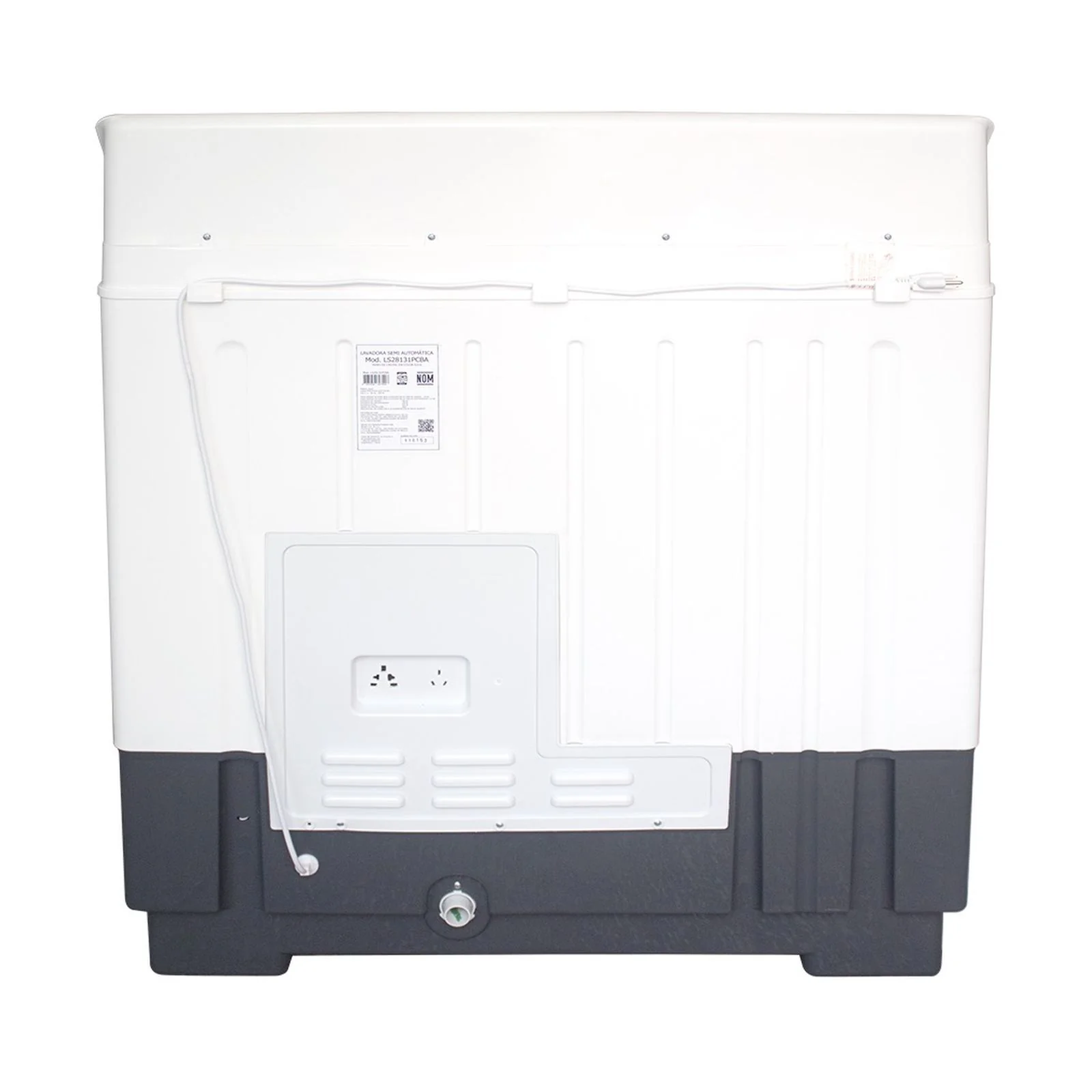 Lavadora Semiautomática Dace 28 Kilos Doble Tina Carga Superior Blanca LS28131PCBA - Imagen 4