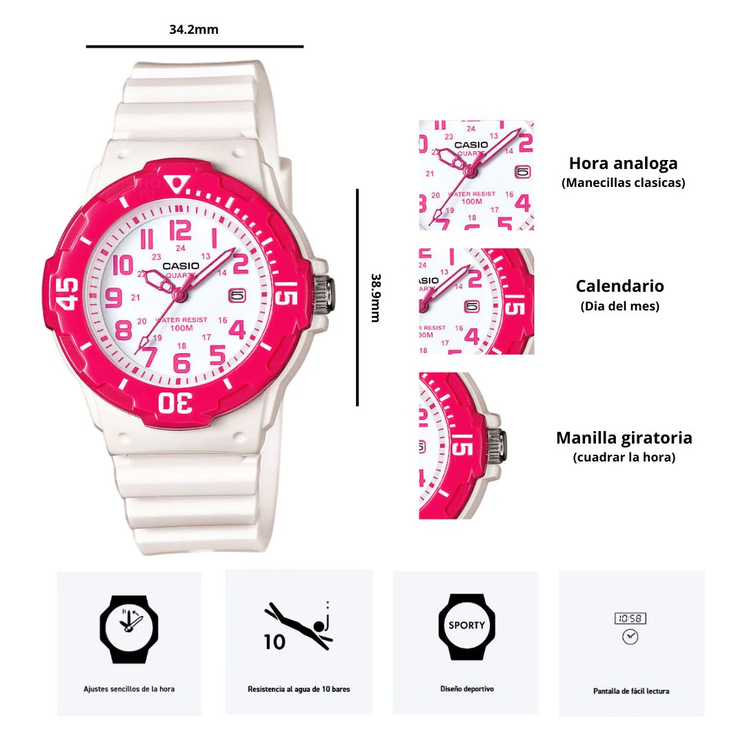 Reloj Casio LRW-200H-4B Diseño Juvenil - Imagen 4