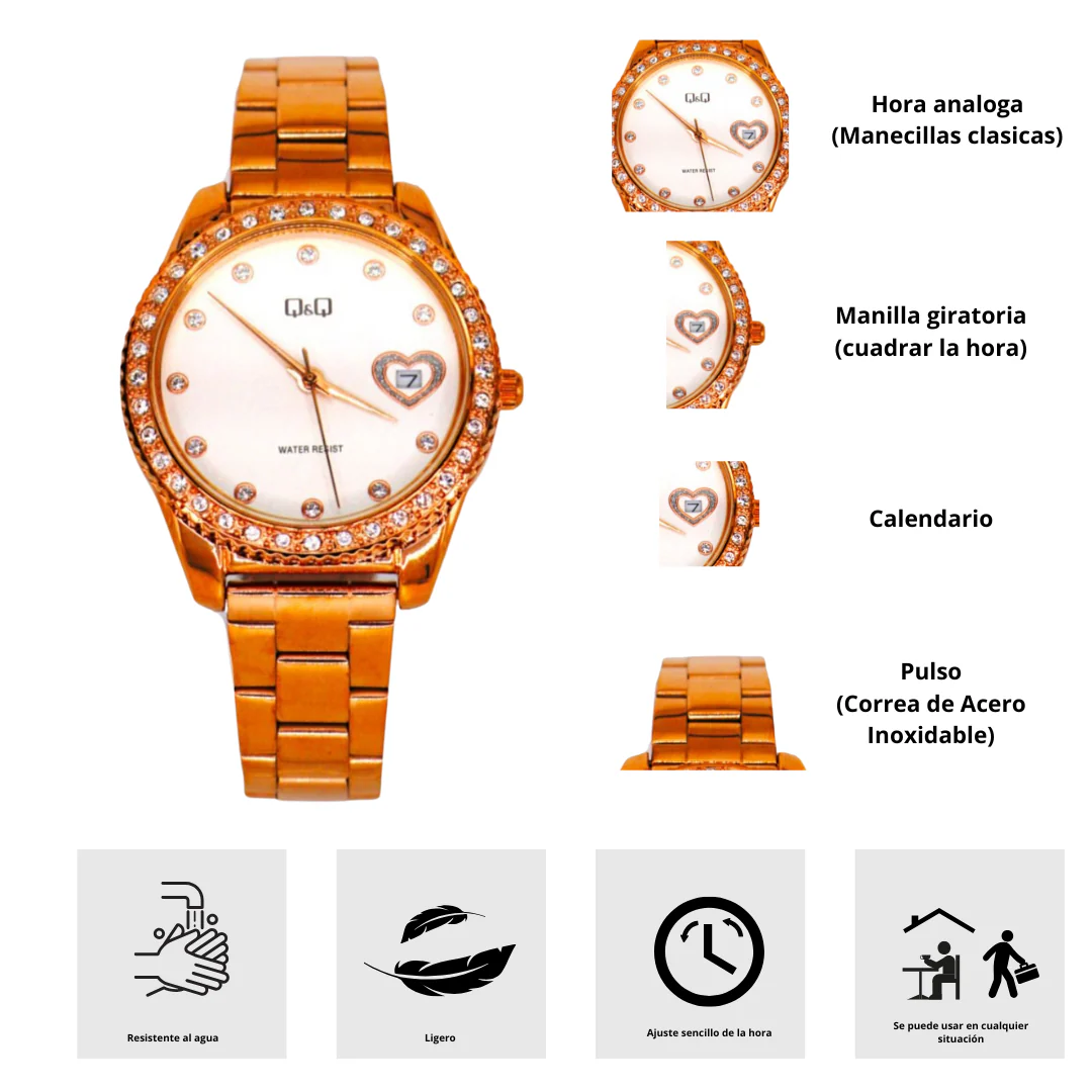 Reloj Q&Q A19A-501PY Diseño Elegante - Imagen 2