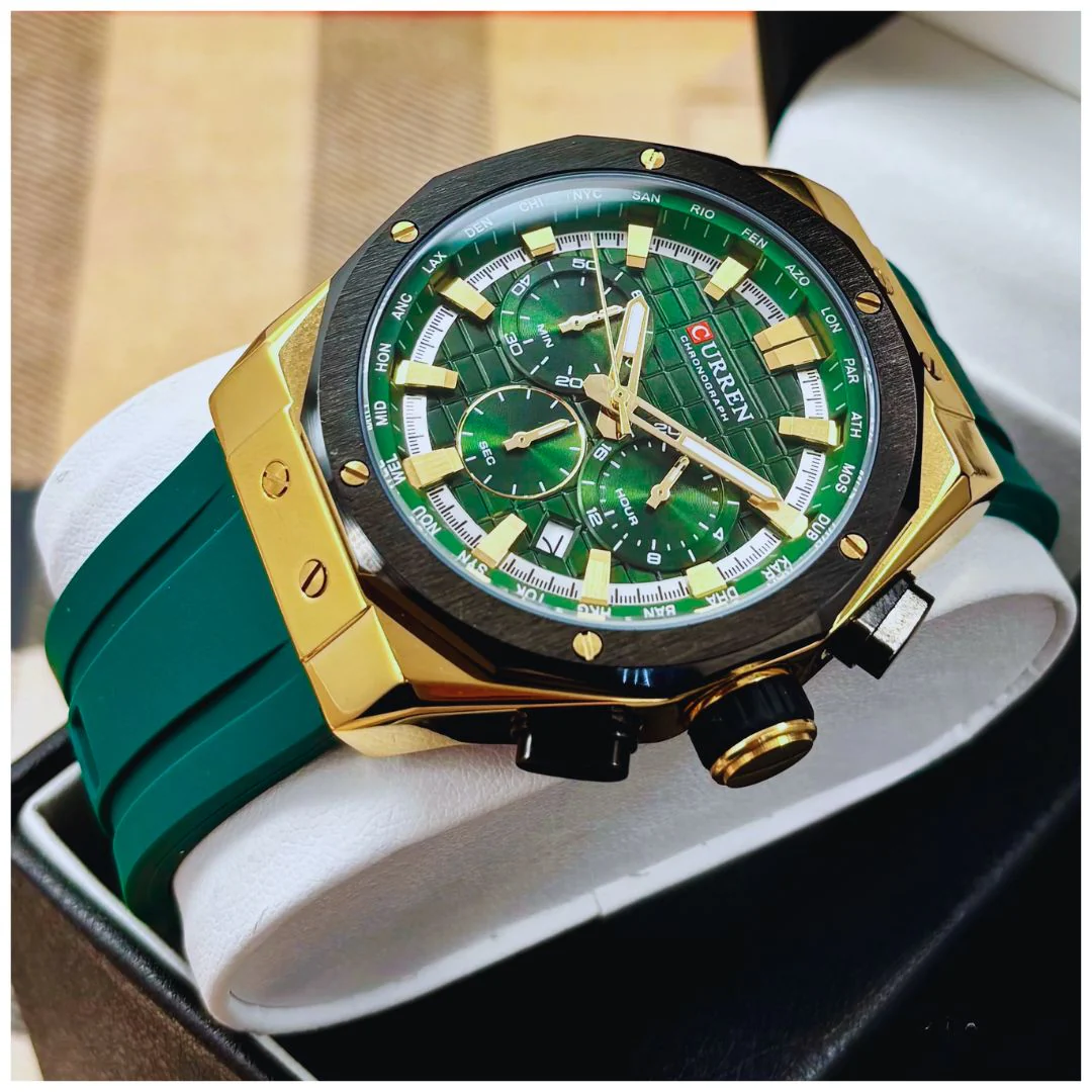 Reloj CURREN Cronografo 8464 Para Hombre - Verde - Imagen 2